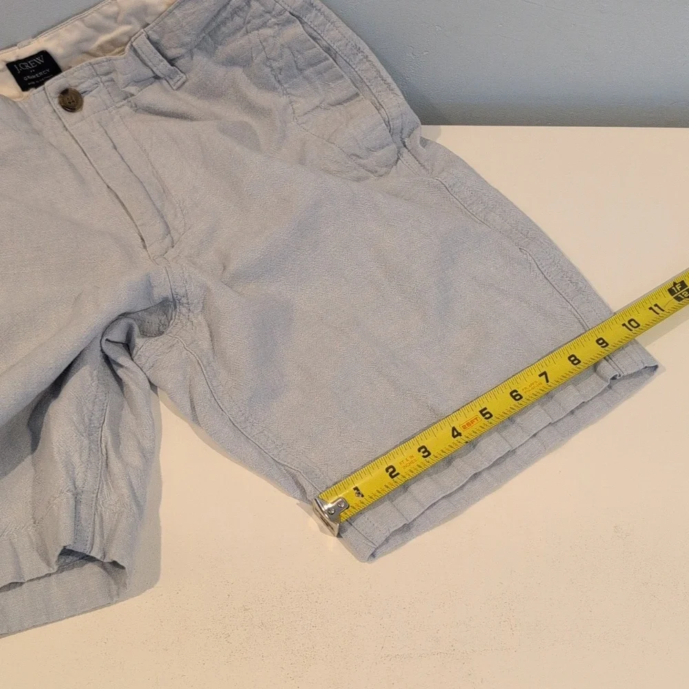 J. Crew Men's 33 x 8 Linen-Cotten Blend Flat Front Gramercy Shorts Style #H5021